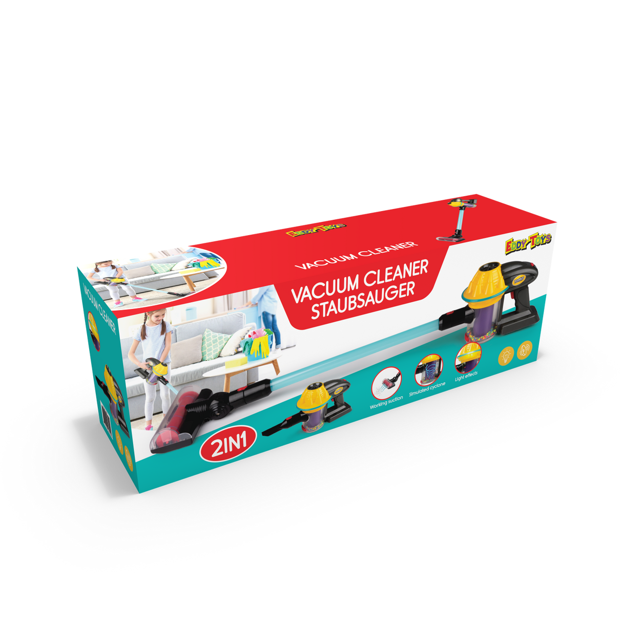 Eddy Toys Speelgoed Stofzuiger – Kinder Stofzuiger - maximondo