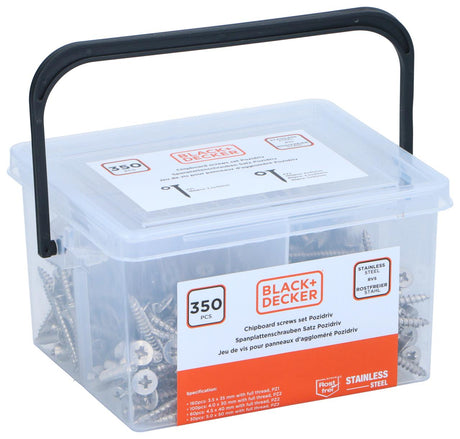 BLACK+DECKER Schroevenset 350 Stuks - maximondo