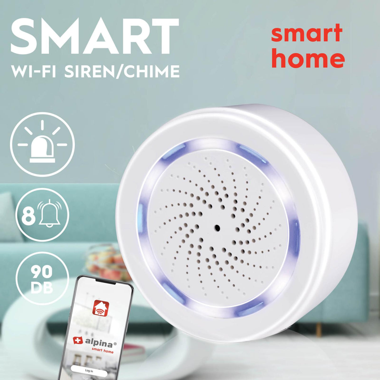Smart indoor siren 5V 90dB - maximondo