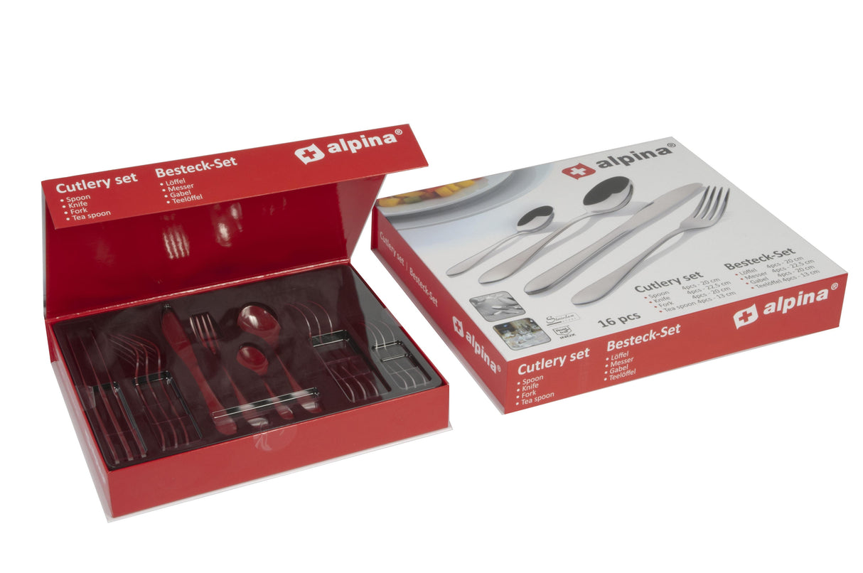alpina Bestekset 16delig RVS - maximondo