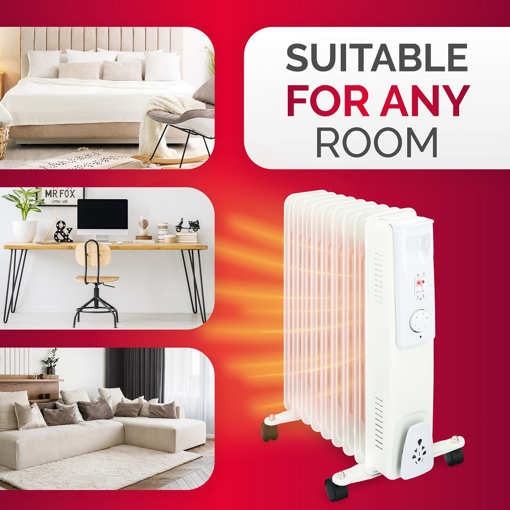 alpina Elektrische Olieradiator 2000W Wit - maximondo