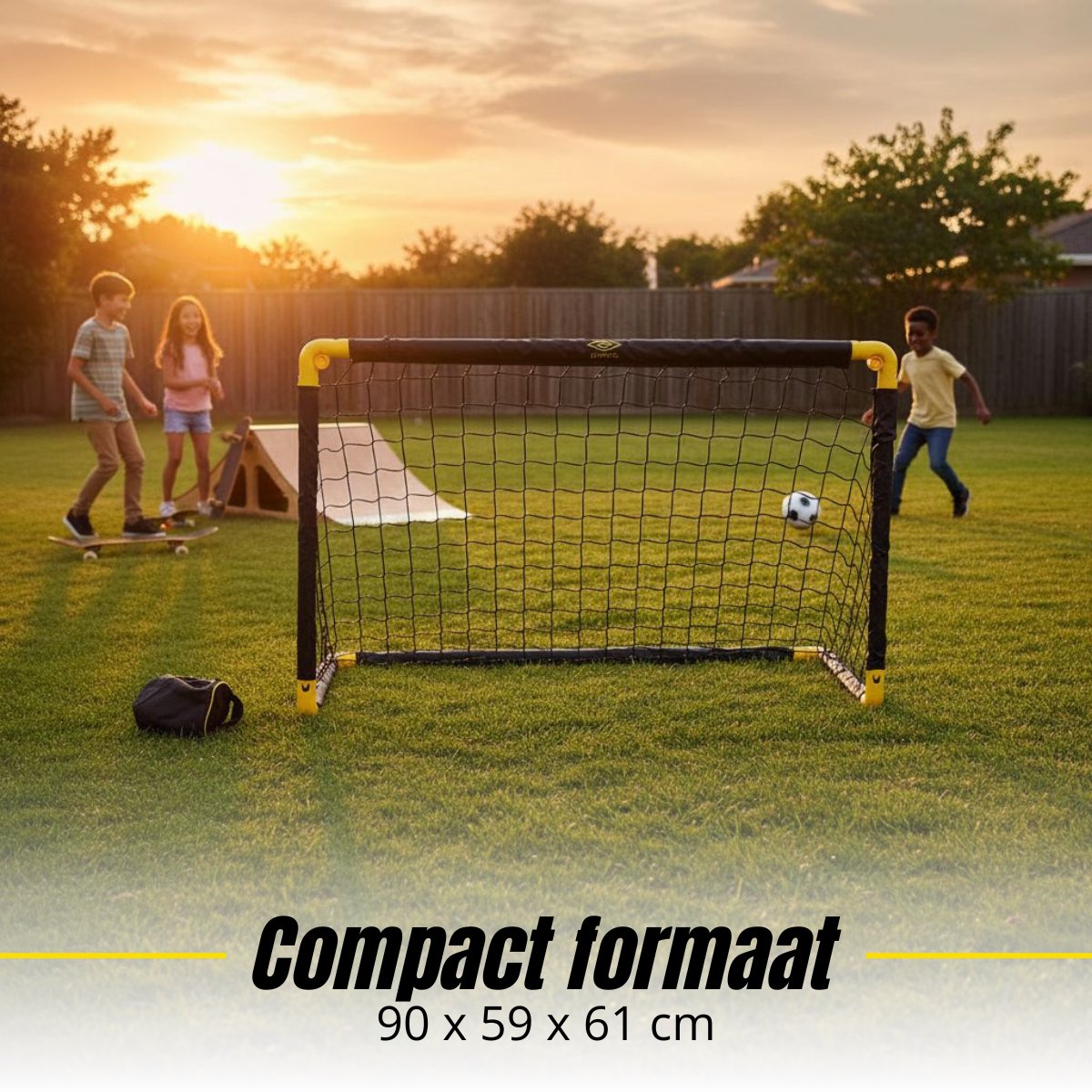 Dunlop Voetbaldoel 90 x 60,5 x 61cm - Opvouwbaar - maximondo