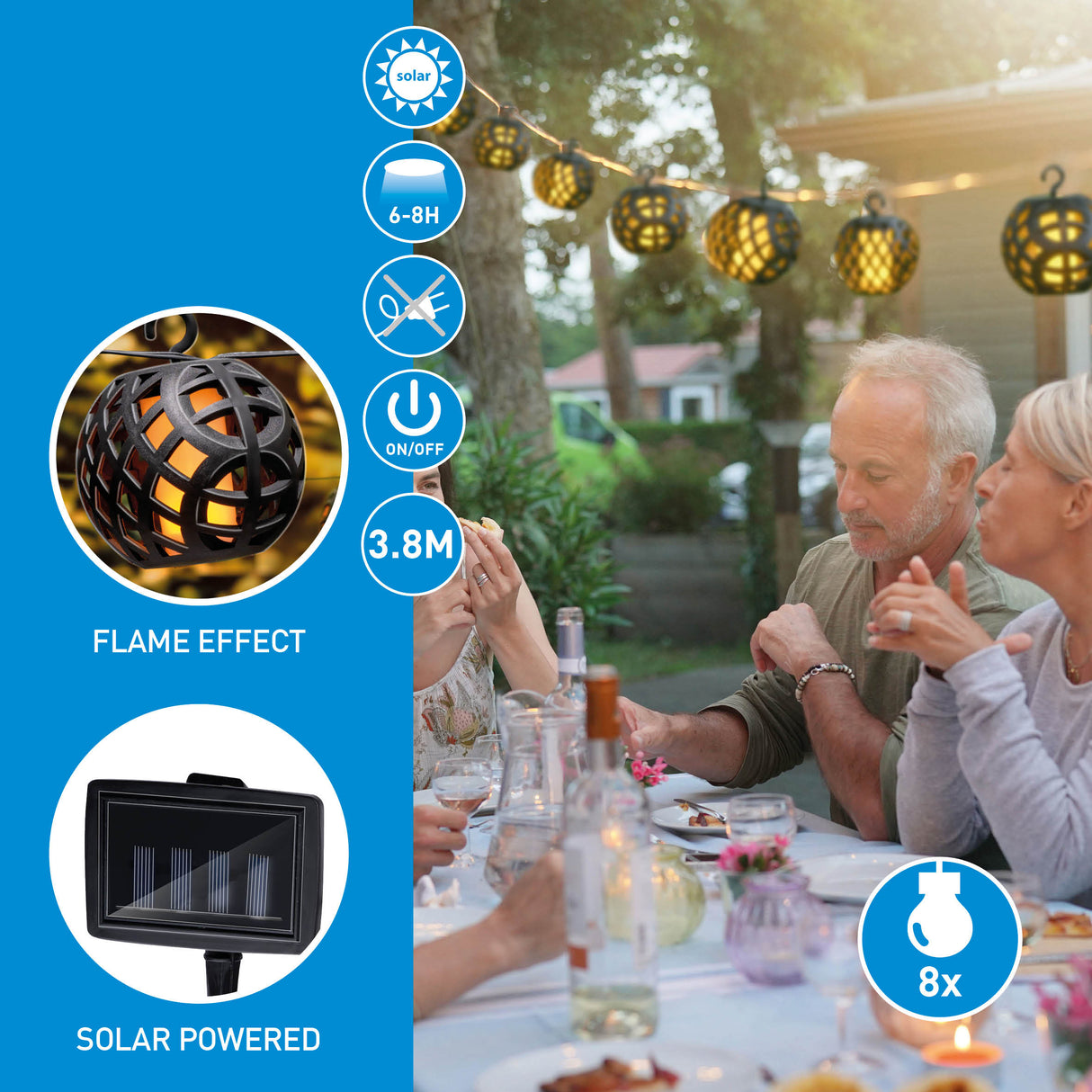 Grundig Lichtsnoer, 8 LED - maximondo