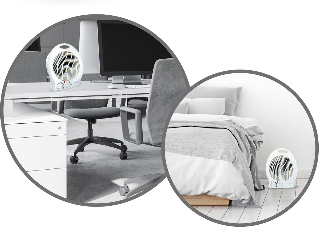 alpina Ventilatorkachel 2000W – 2 Warmtestanden