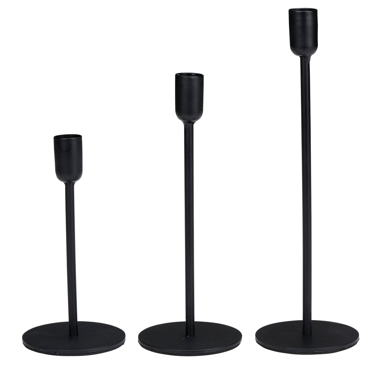 Arti Casa Zwart Kandelaars 3 Stuks Metaal - maximondo