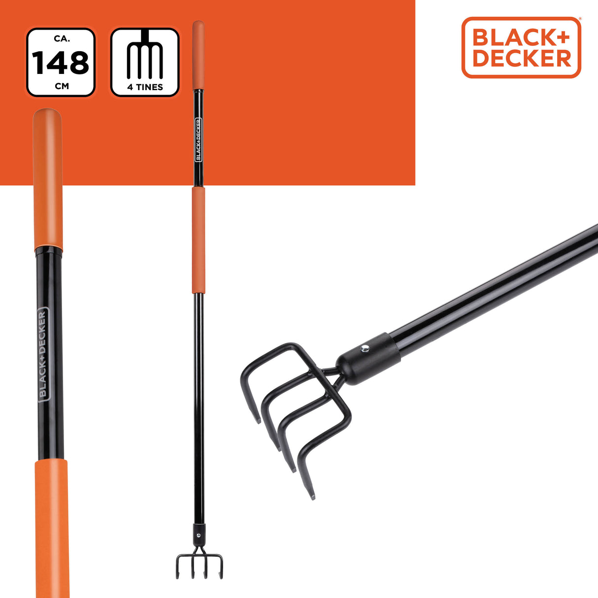 BLACK+DECKER Tuinhark 4Tands - maximondo