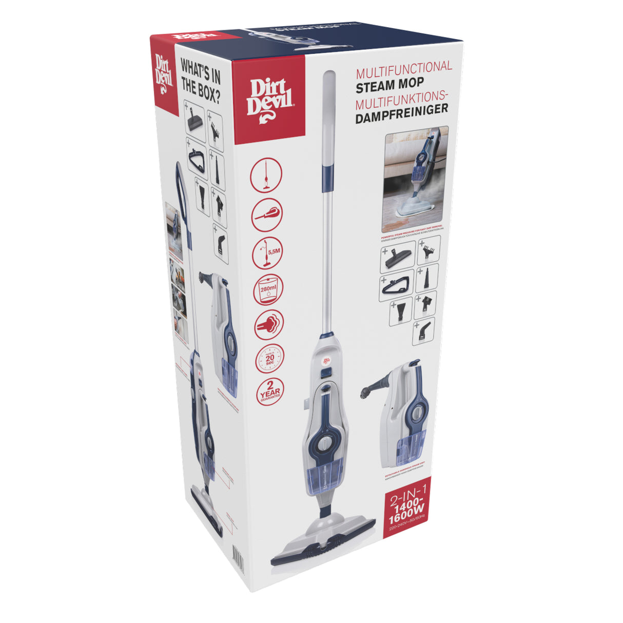 Dirt Devil Stoomdweil en Handstomer DD7003 - maximondo