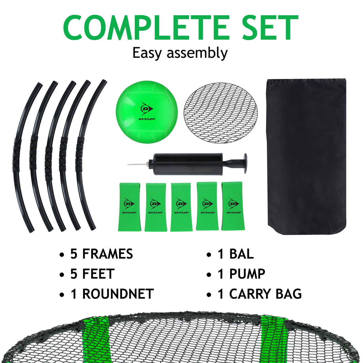 Dunlop Spyderball Set Incl. Reistas - maximondo