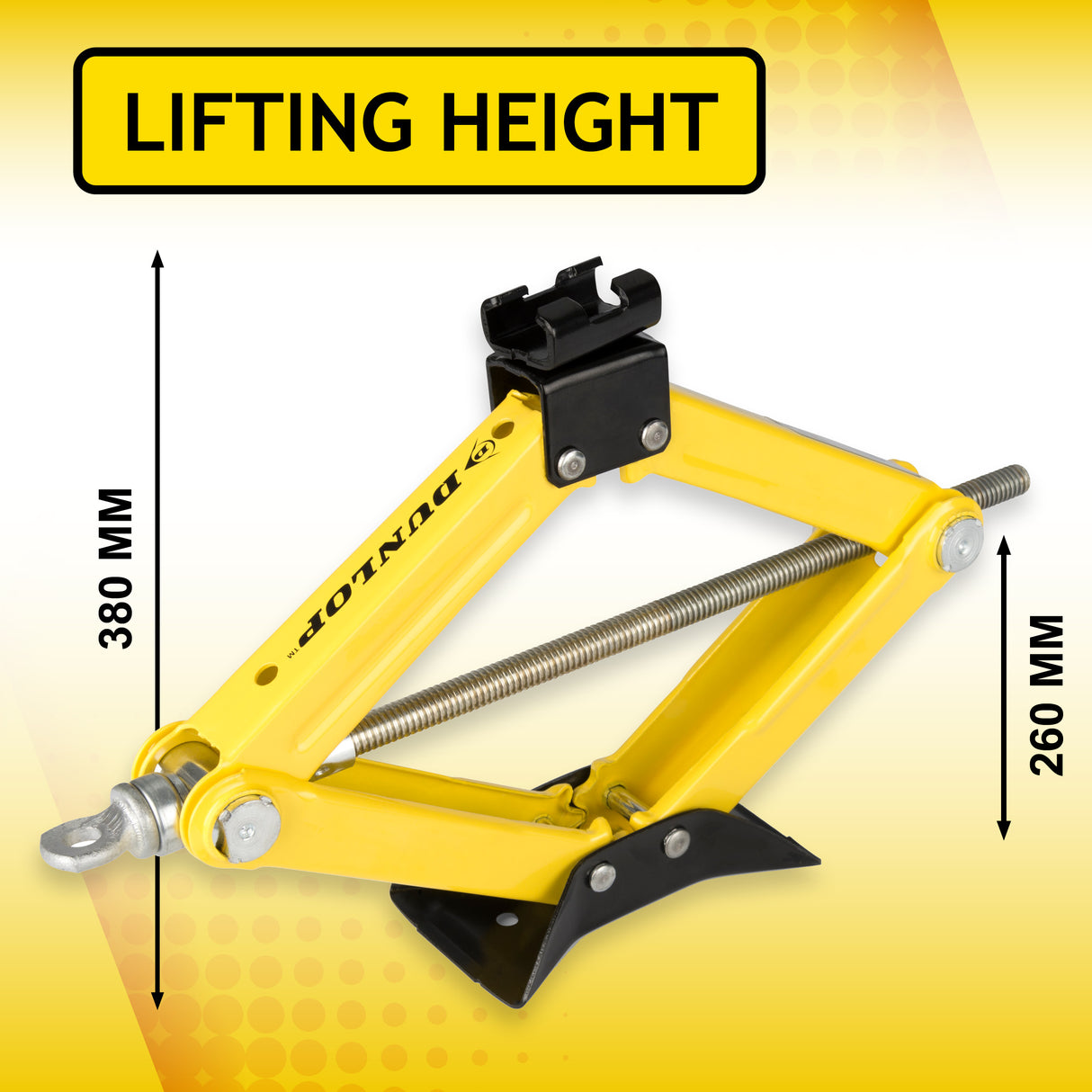 Dunlop Autokrik 1500KG - Geel/Zwart - maximondo