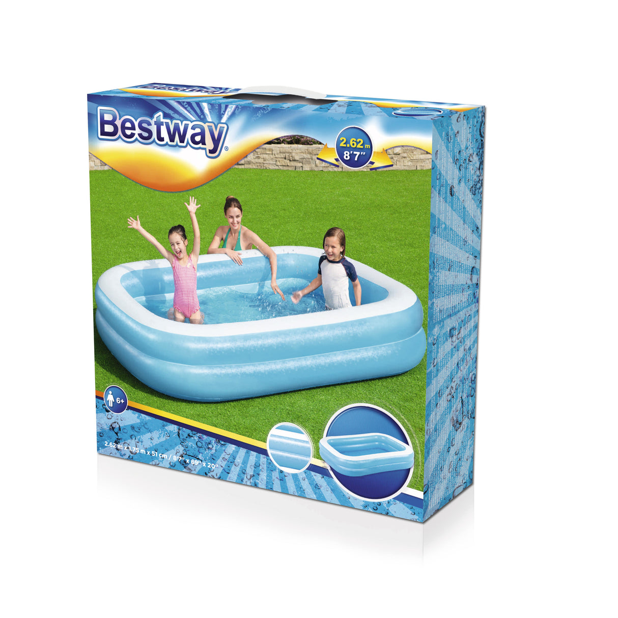 Bestway opblaasbaar familiezwembad - maximondo