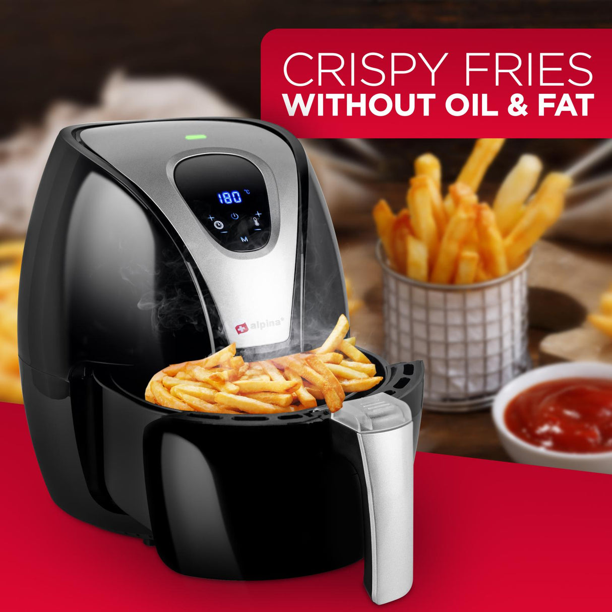 Airfryer 2,4 liter - maximondo