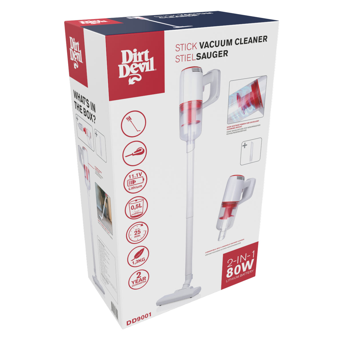 Dirt Devil 2-in-1 Draadloze Steelstofzuiger en Kruimeldief - maximondo