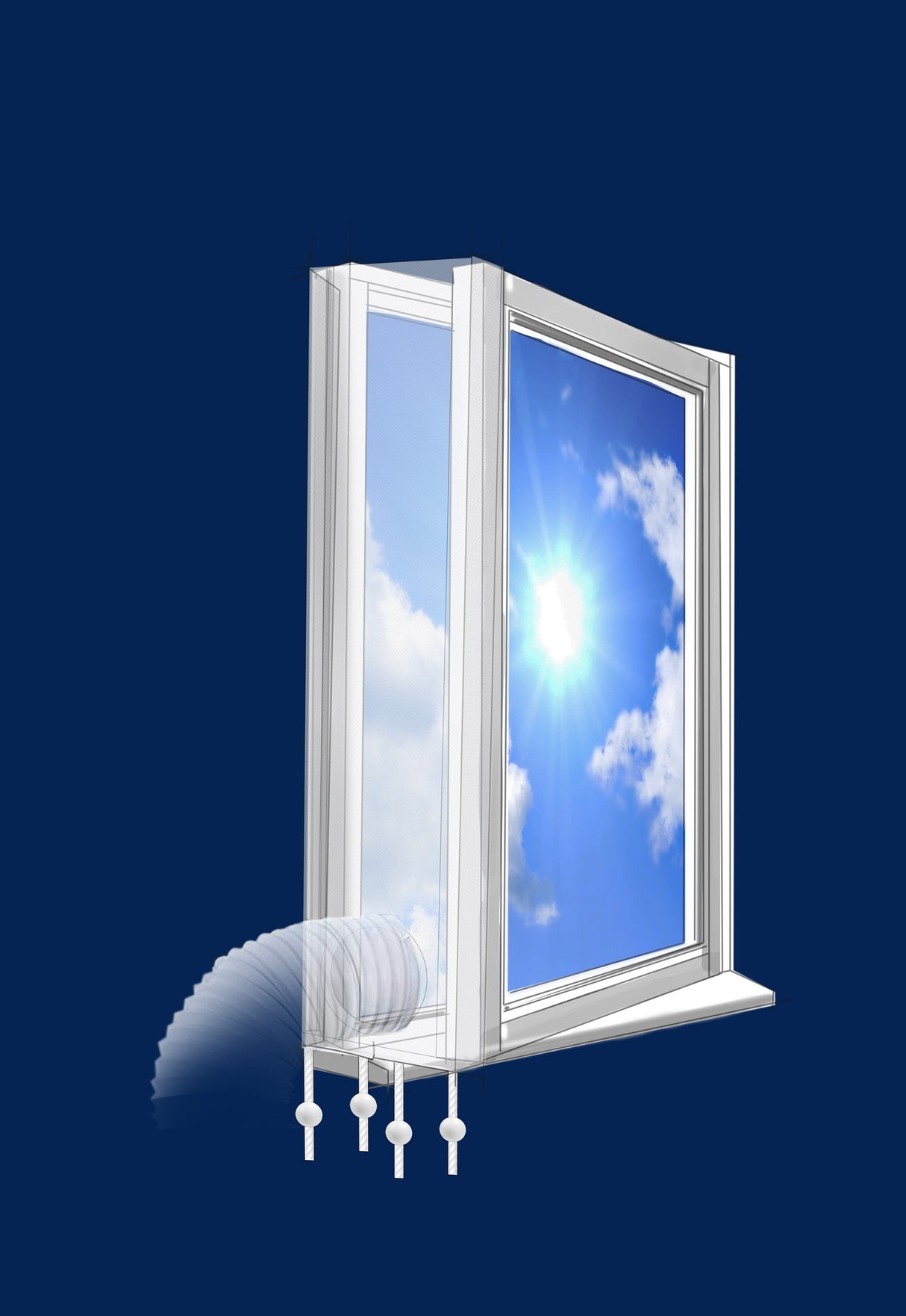 Lifetime Air raamafdichtingsset, 220x30 cm - maximondo