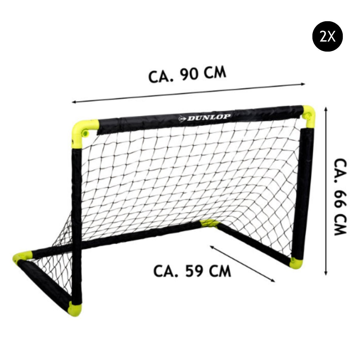 Dunlop Voetbaldoel 90 x 60,5 x 61cm - Opvouwbaar - maximondo