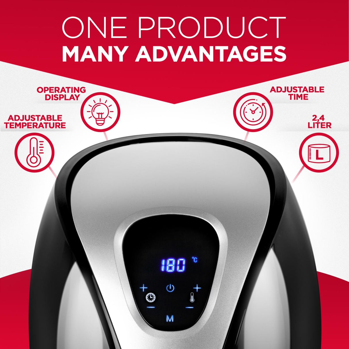 Airfryer 2,4 liter - maximondo