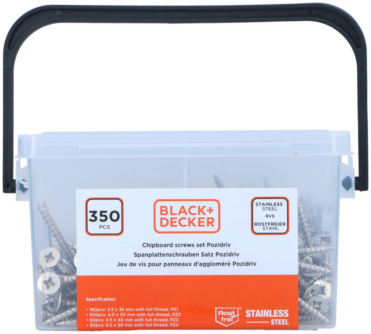 BLACK+DECKER Schroevenset 350 Stuks - maximondo