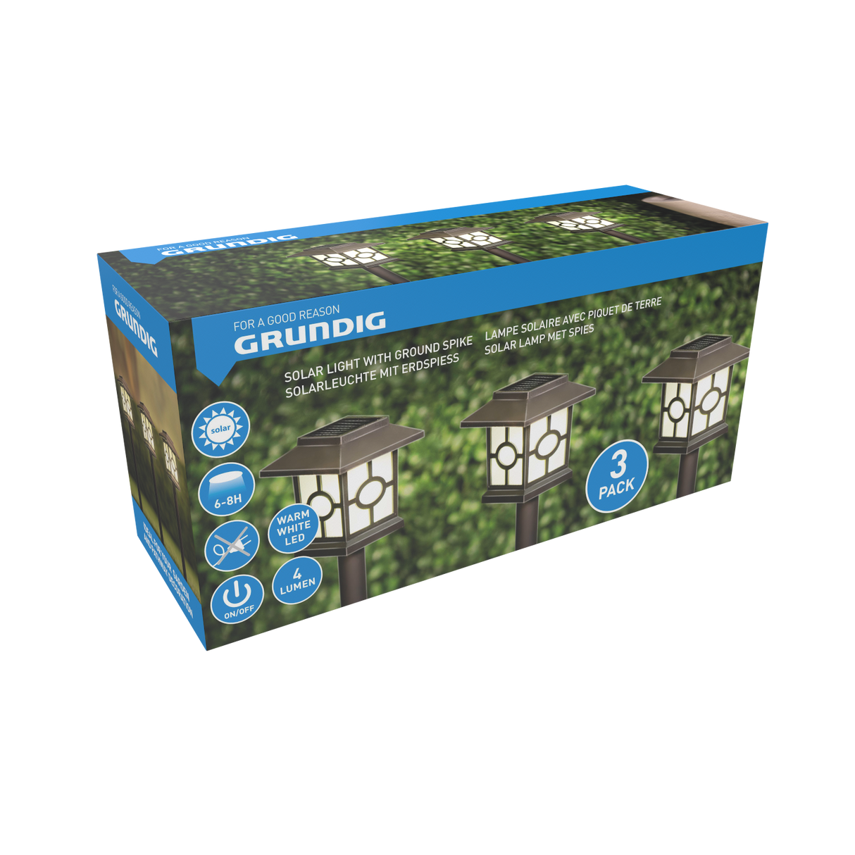 Grundig Solar Tuinverlichting Tuinfakkels 3 Stuks - maximondo