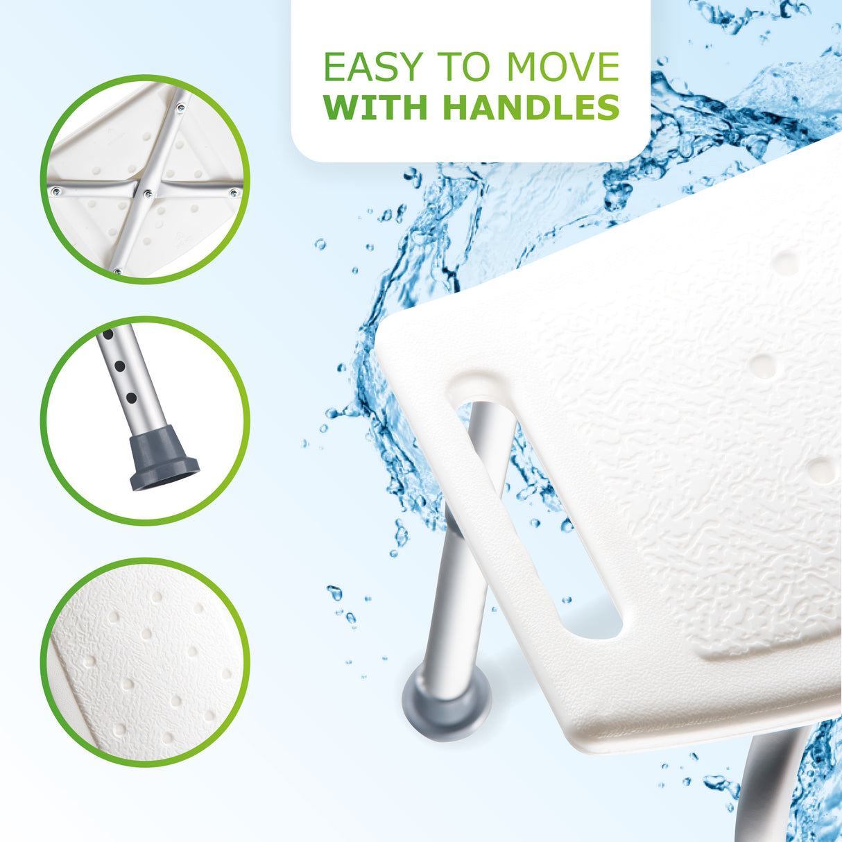 Vivamore Douchekruk - Douchestoel in Hoogte Verstelbaar - maximondo