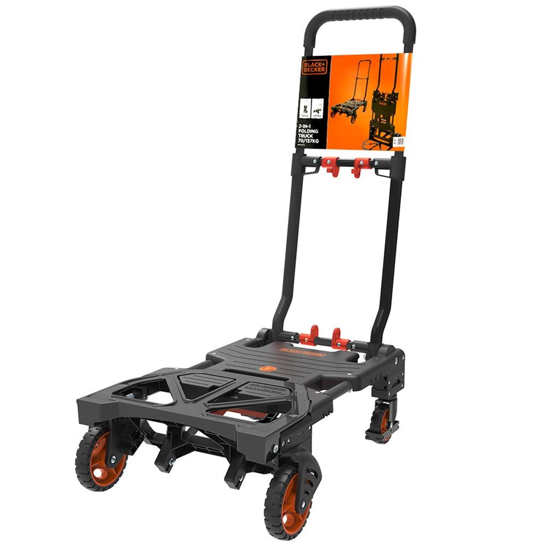 BLACK+DECKER steekwagen en plateauwagen 2-in-1 55kg - maximondo