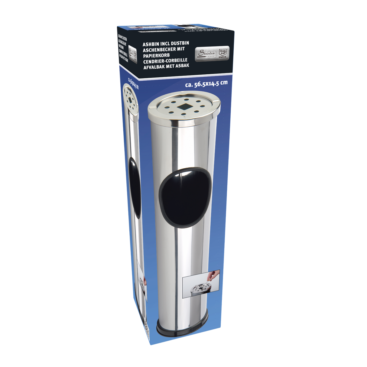 Staande Asbak - Binnen & Buiten - RVS - maximondo