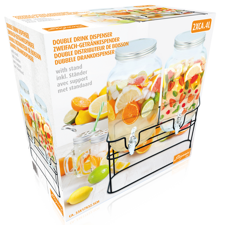 Cuisine Elegance Drankdispenser 2x 4L - maximondo