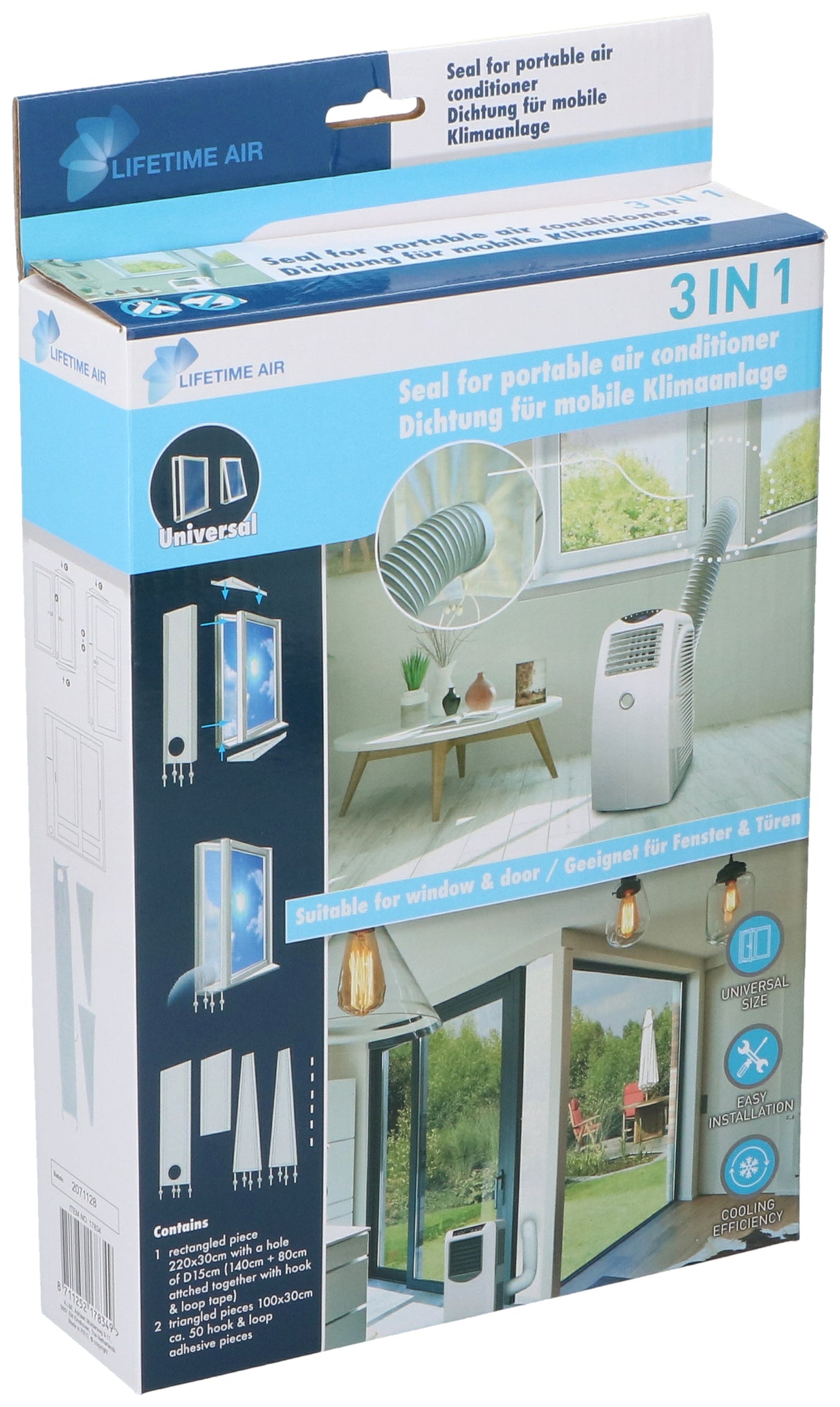 Lifetime Air raamafdichtingsset, 220x30 cm - maximondo