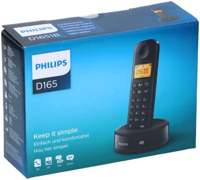 Philips D165B Huistelefoon - Vaste Telefoon - DECT Telefoon - maximondo