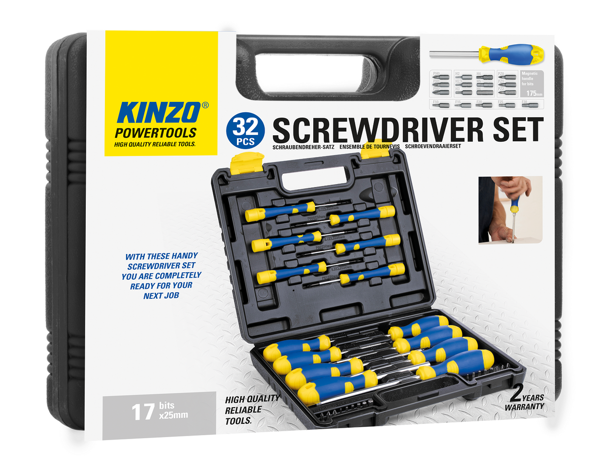 Kinzo Schroevendraaierset 32Delig - maximondo