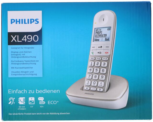 Philips XL490 Vaste Telefoon – Huistelefoon Senioren – Wit - maximondo