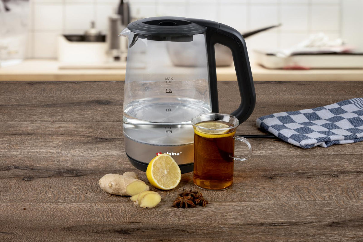 Waterkoker 1,7L Glas LED - maximondo