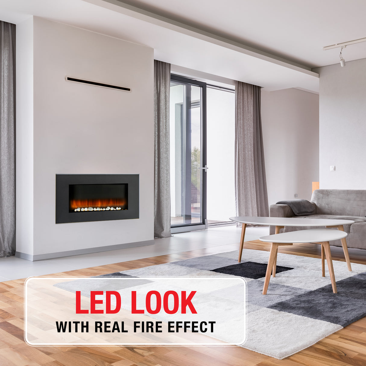 Classic Fire Electrisch 105x48x12cm Zwart - maximondo