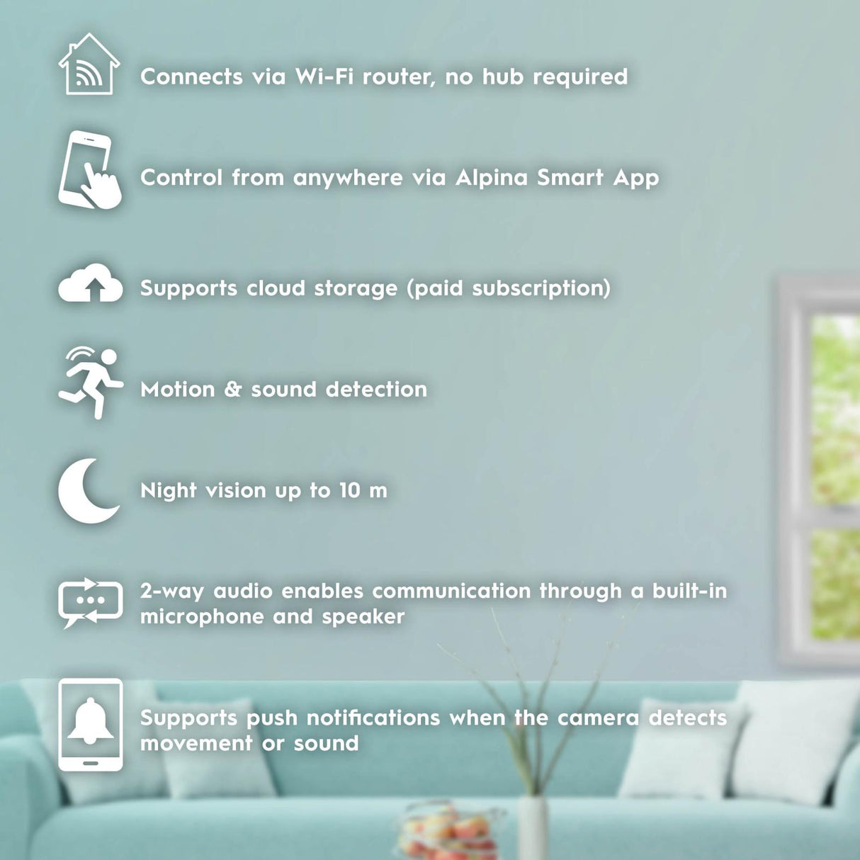 Smart Wifi Camera 230V FHD 1080p - maximondo