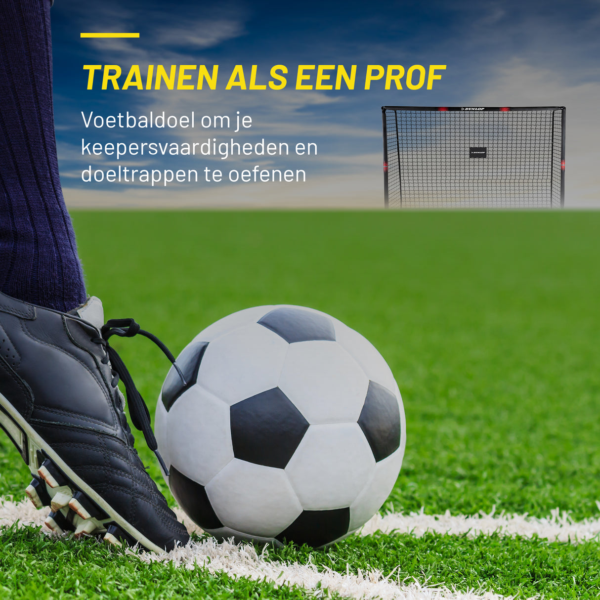 Dunlop Voetbaldoel 240 x 160 x 85cm - maximondo