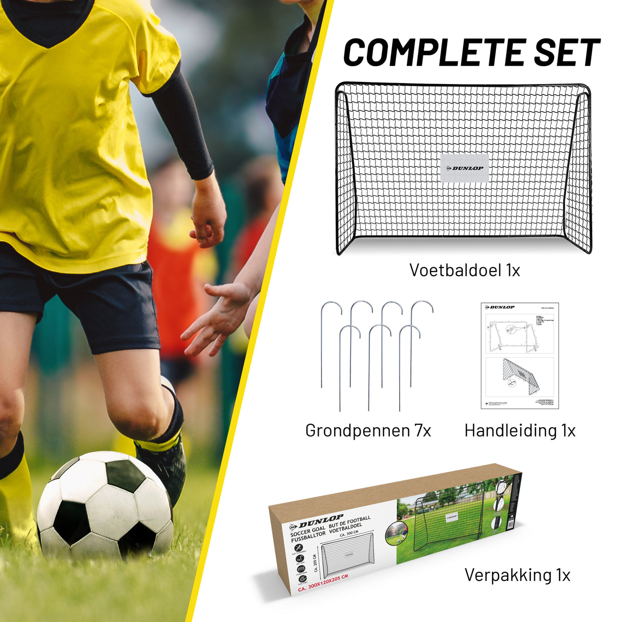 Dunlop Voetbaldoel 300 cm - maximondo