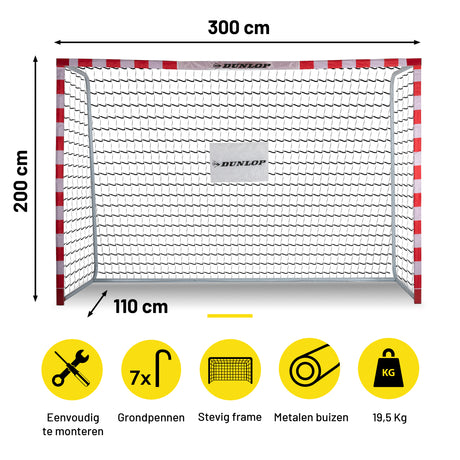 Dunlop Voetbaldoel 300x200 cm - maximondo