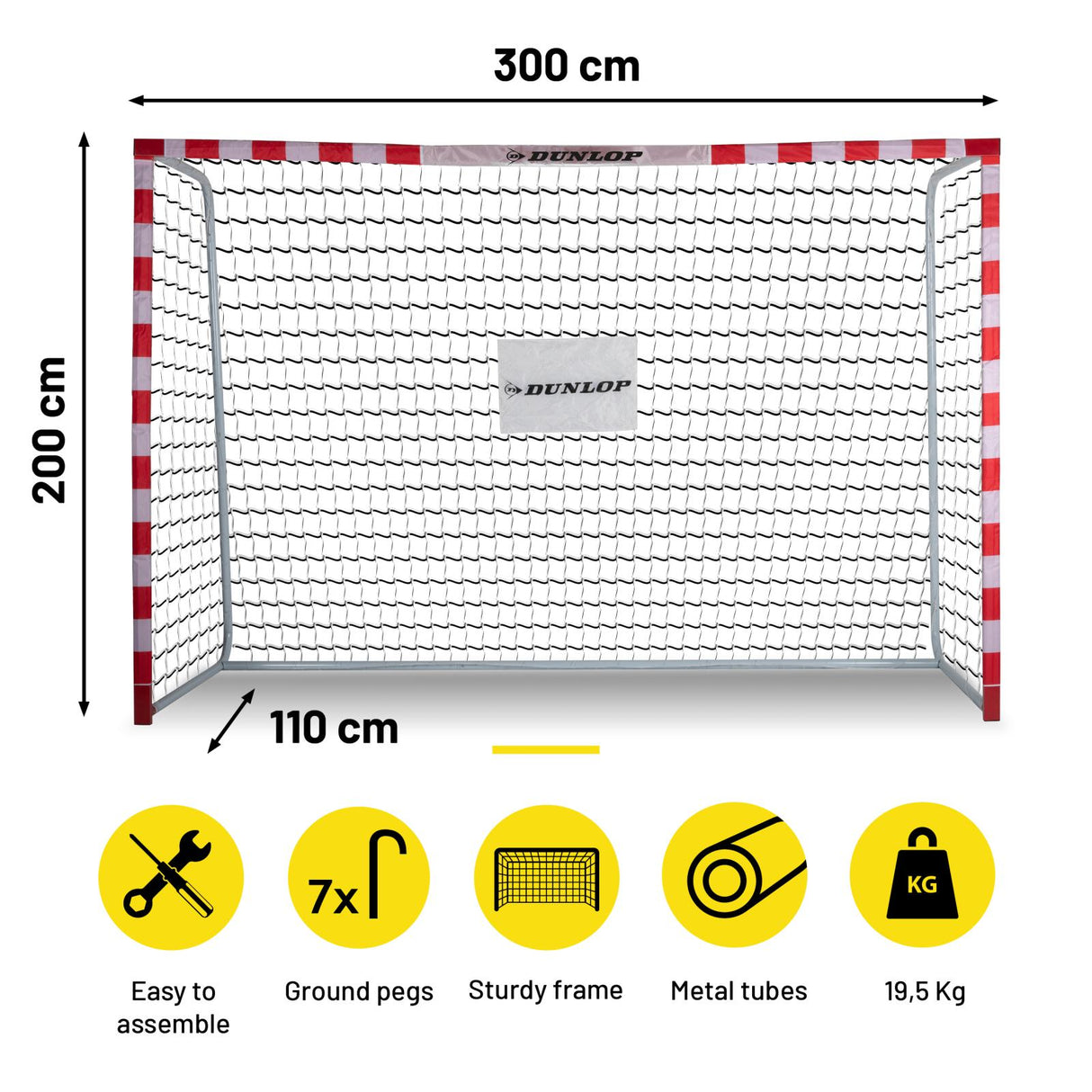 Dunlop Voetbaldoel 300x200 cm - maximondo