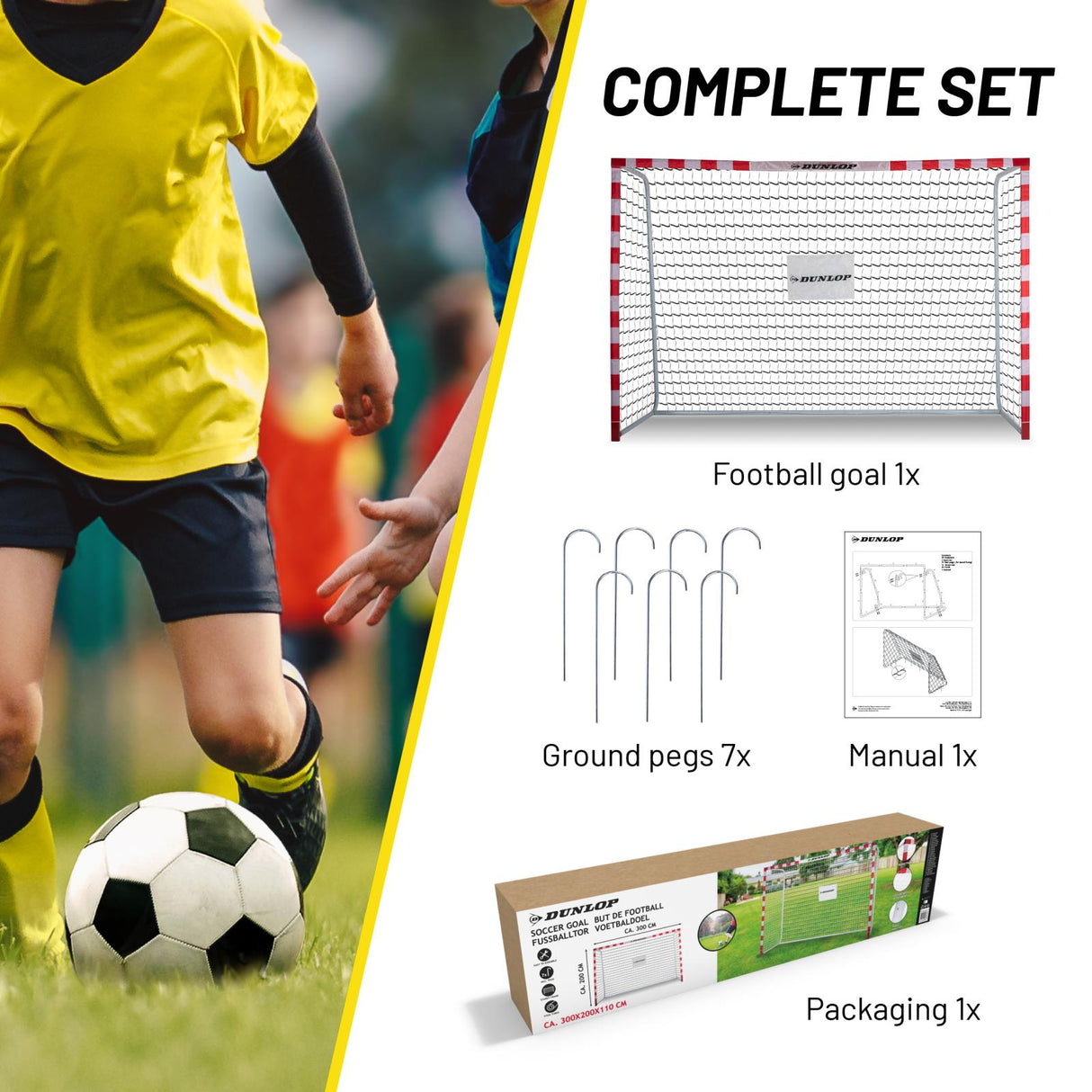 Dunlop Voetbaldoel 300x200 cm - maximondo