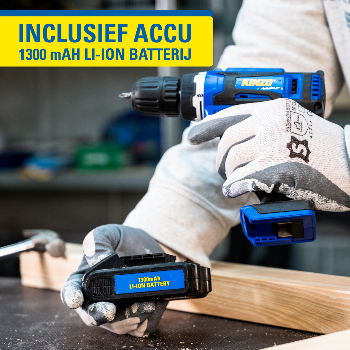 Kinzo Accuboormachine - Accu Boormachine met LED 14.4V - maximondo