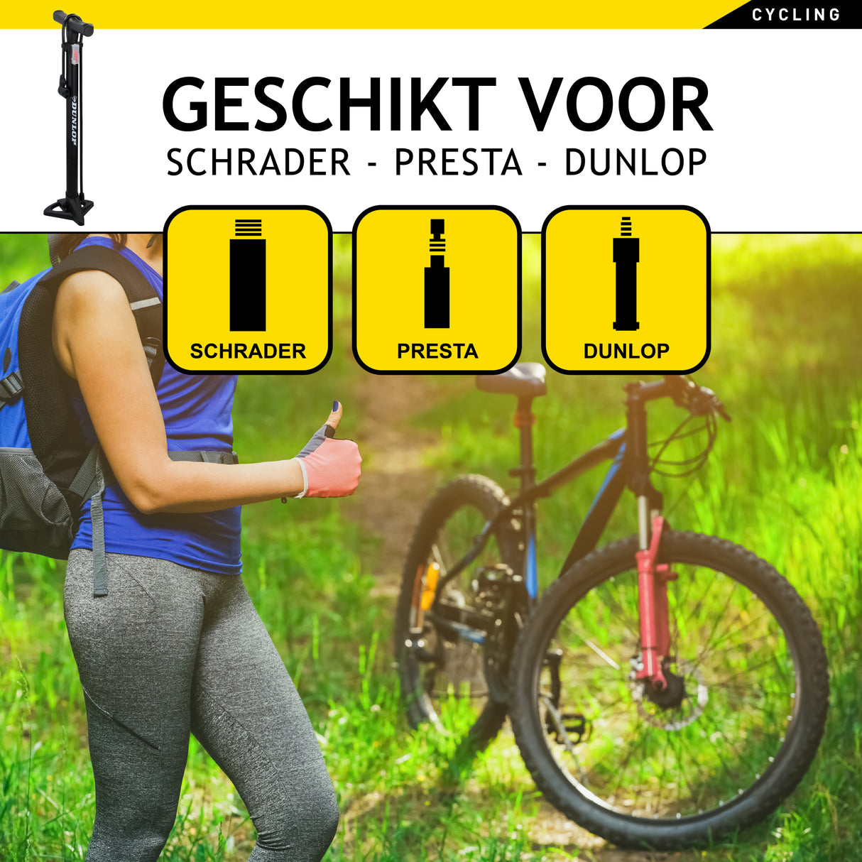 Dunlop Fietspomp 12Bar - maximondo