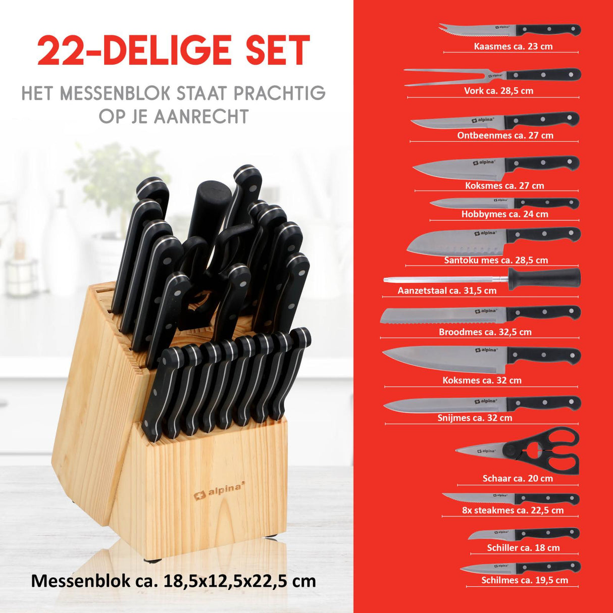 Messenset 22-delig - maximondo