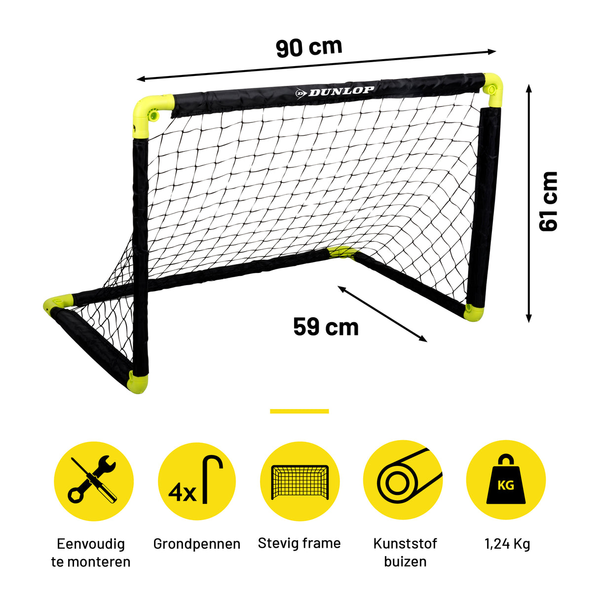 Dunlop Voetbaldoel 90x59x61 cm - maximondo