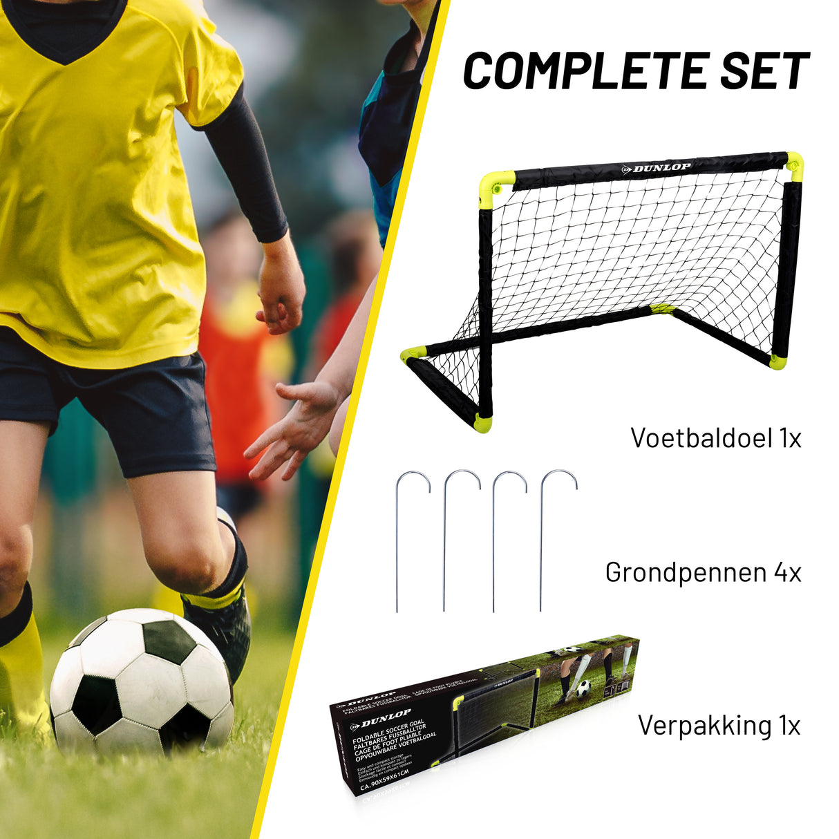 Dunlop Voetbaldoel 90x59x61 cm - maximondo
