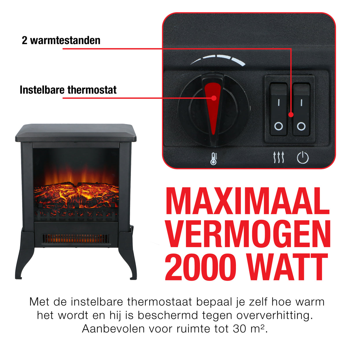 Classic Fire Verona Kachel Zwart