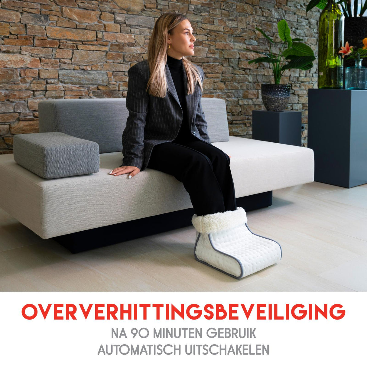Elektrische Voetenwarmer Wolwit - maximondo