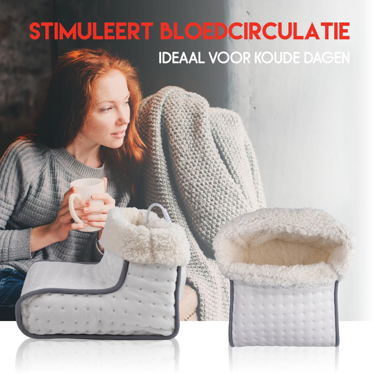 Elektrische Voetenwarmer Wolwit - maximondo