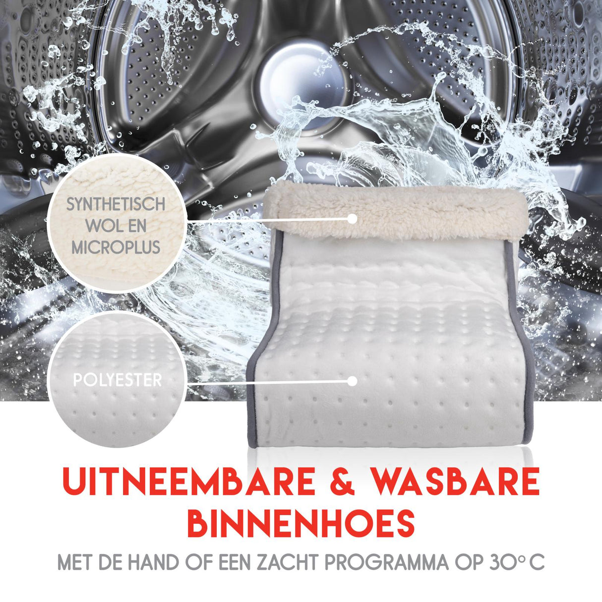 Elektrische Voetenwarmer Wolwit - maximondo