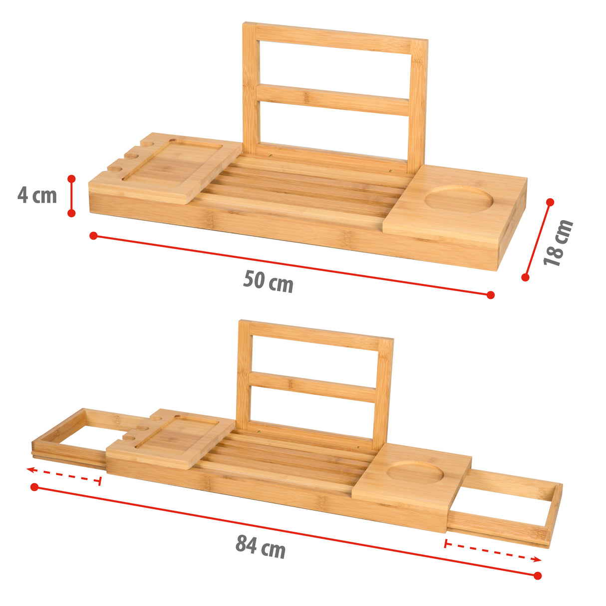 alpina Verstelbare Badplank Badrek - Bamboe