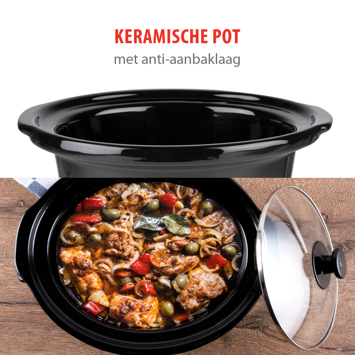 alpina Slowcooker 3.5L - RVS - maximondo