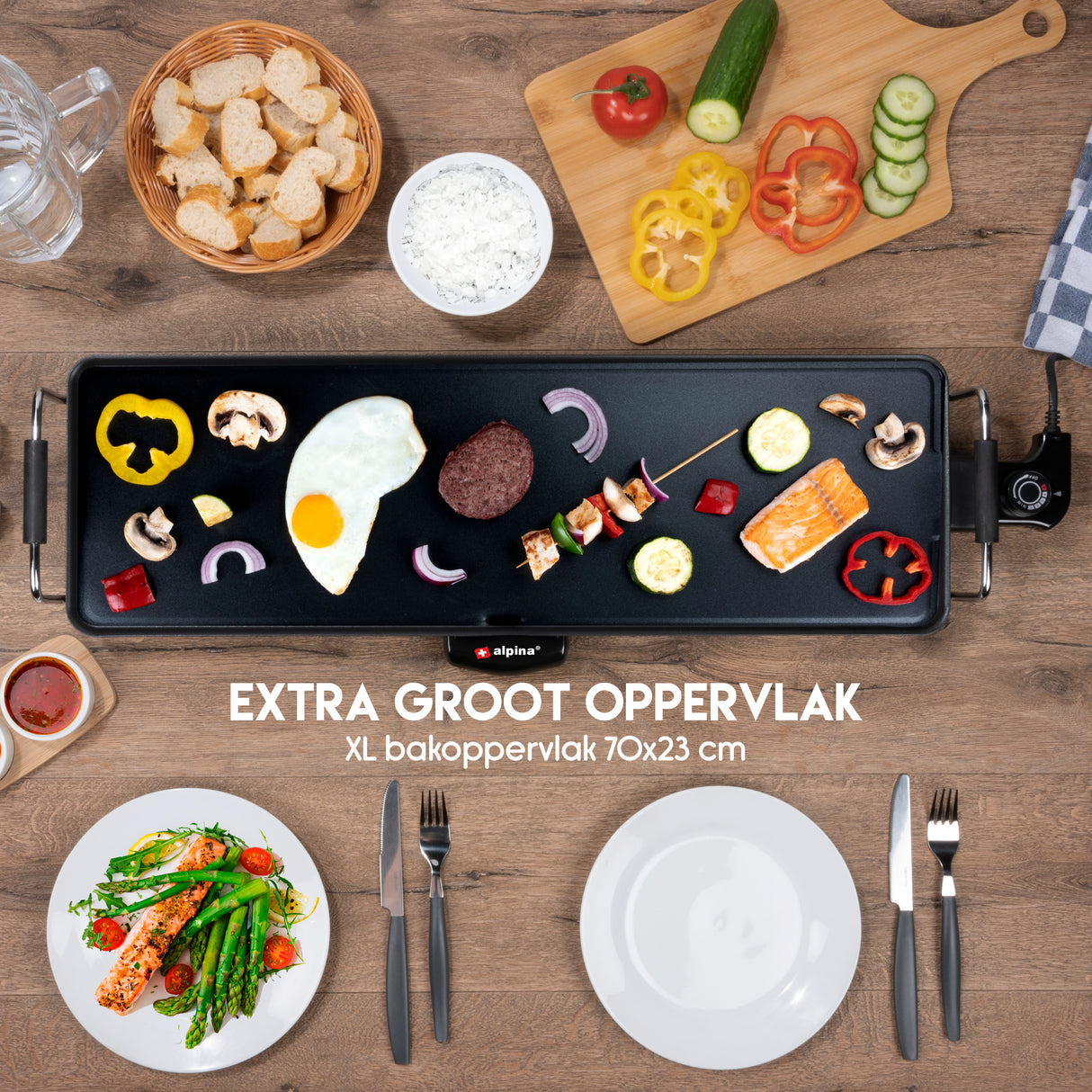 alpina Teppanyaki Grillplaat 1800W