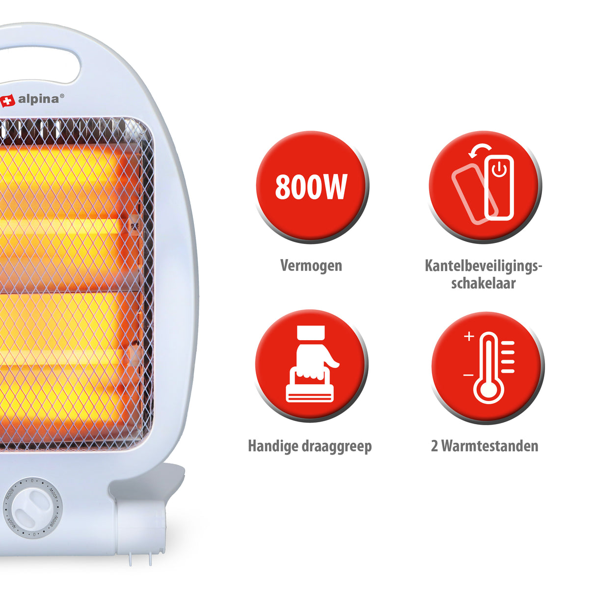 alpina Elektrische Kachel 800W - maximondo